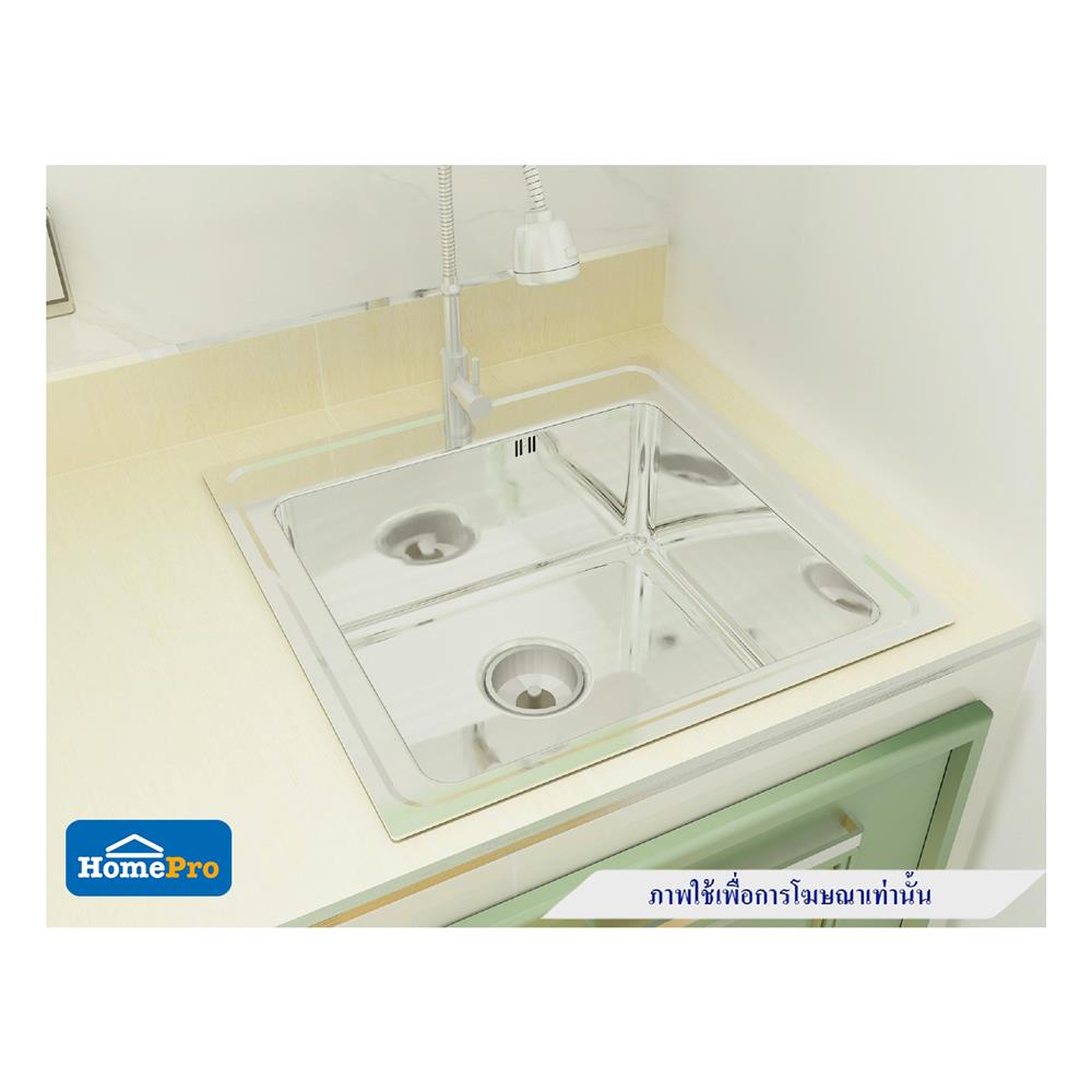 ซิงค์ฝัง 1 หลุม MEX ELB50BM สีเงิน