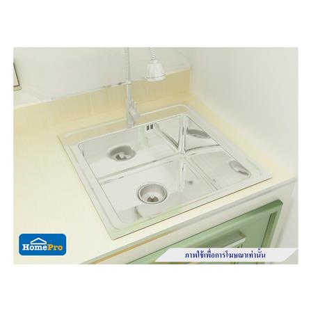 ซิงค์ฝัง 1 หลุม MEX ELB50BM สีเงิน_2