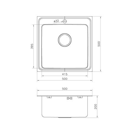 ซิงค์ฝัง 1 หลุม MEX ELB50BM สีเงิน_4