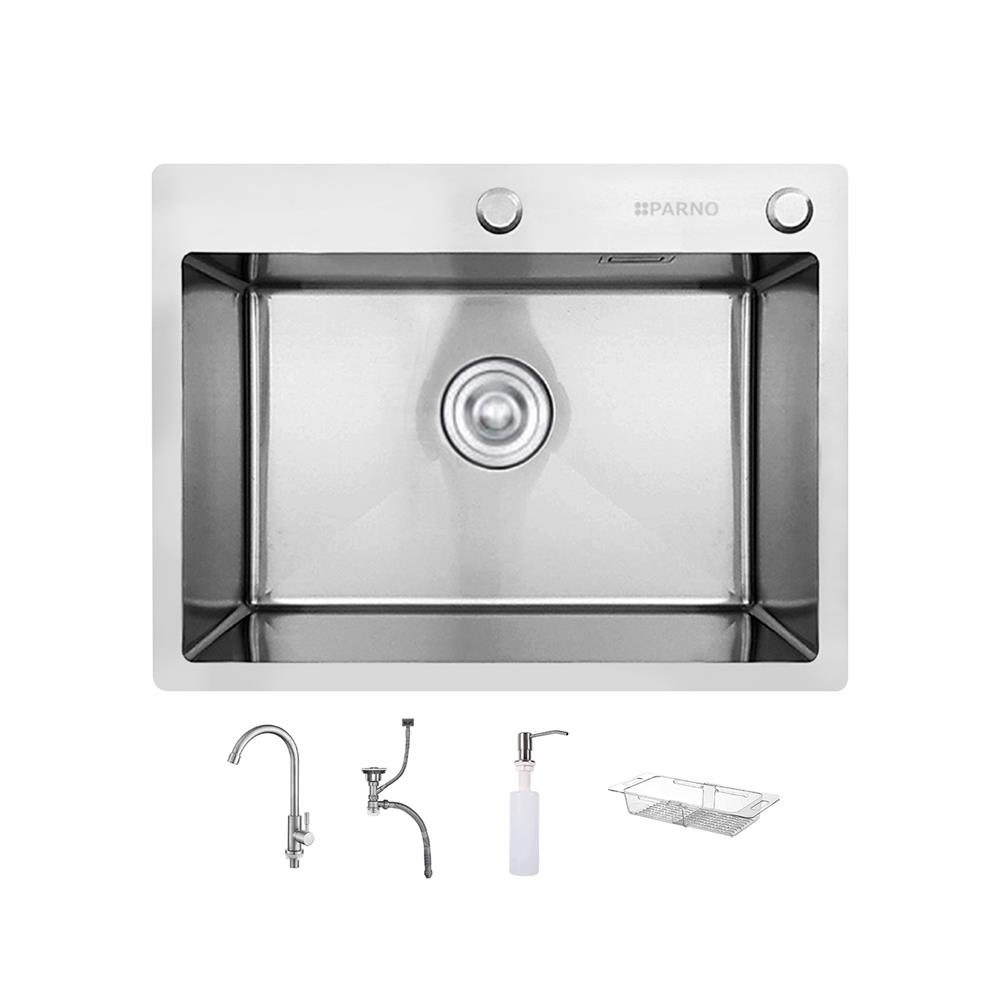 ซิงค์ฝัง 1 หลุม PARNO AP-5045 สีเงิน