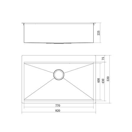 ซิงค์ฝัง 1 หลุม MEX ST821GM สีเทาดำ_3