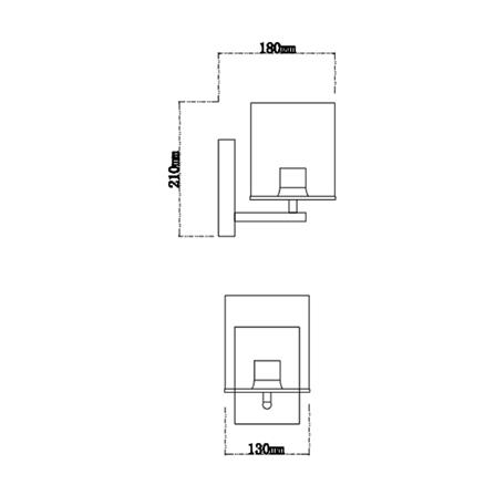 ไฟกิ่งภายใน CARINI B2303 สีใส/ทอง 1 หัว_6