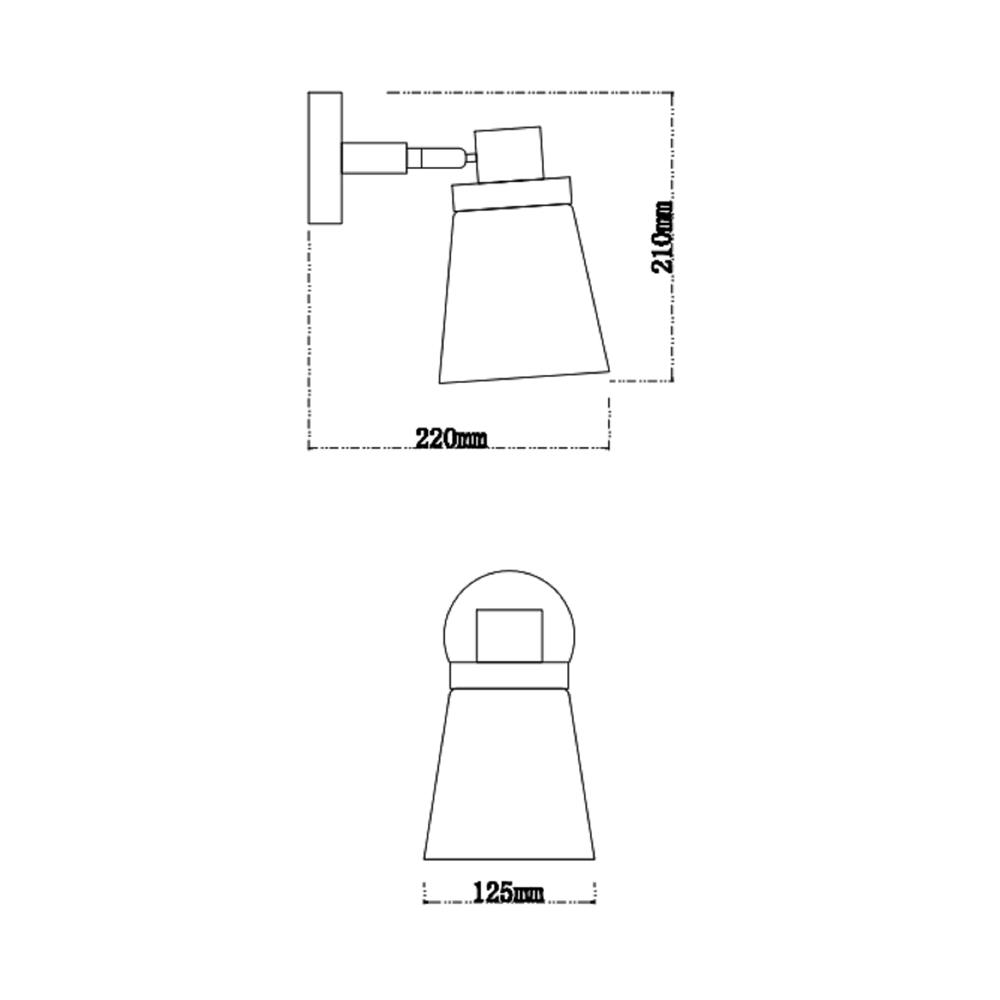 ไฟกิ่งภายใน CARINI B2305 สีขาว/ลายไม้ 1 หัว