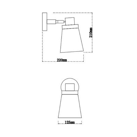 ไฟกิ่งภายใน CARINI B2305 สีขาว/ลายไม้ 1 หัว_5
