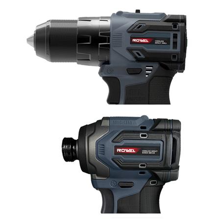 ชุดสว่านและไขควงกระแทกไร้สาย (พร้อมแบตเตอรี่) ROWEL RW-PT-CSD201 20 โวลต์_1