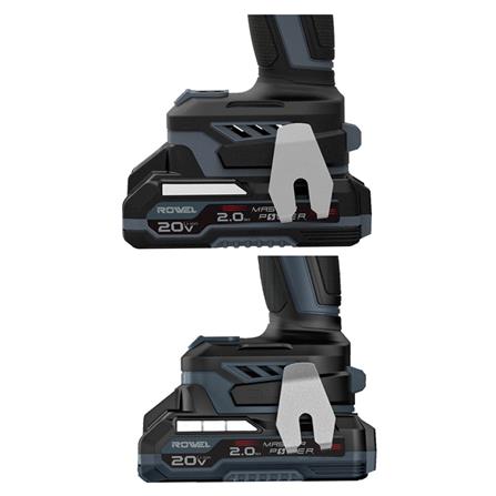 ชุดสว่านและไขควงกระแทกไร้สาย (พร้อมแบตเตอรี่) ROWEL RW-PT-CSD201 20 โวลต์_2