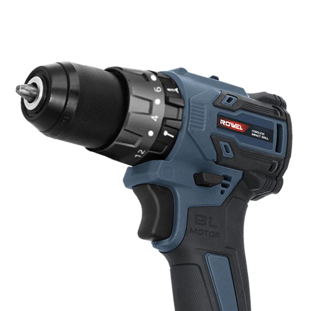 สว่านกระแทกไร้สาย (พร้อมแบตเตอรี่) ROWEL RW-PT-DBD500 20 โวลต์