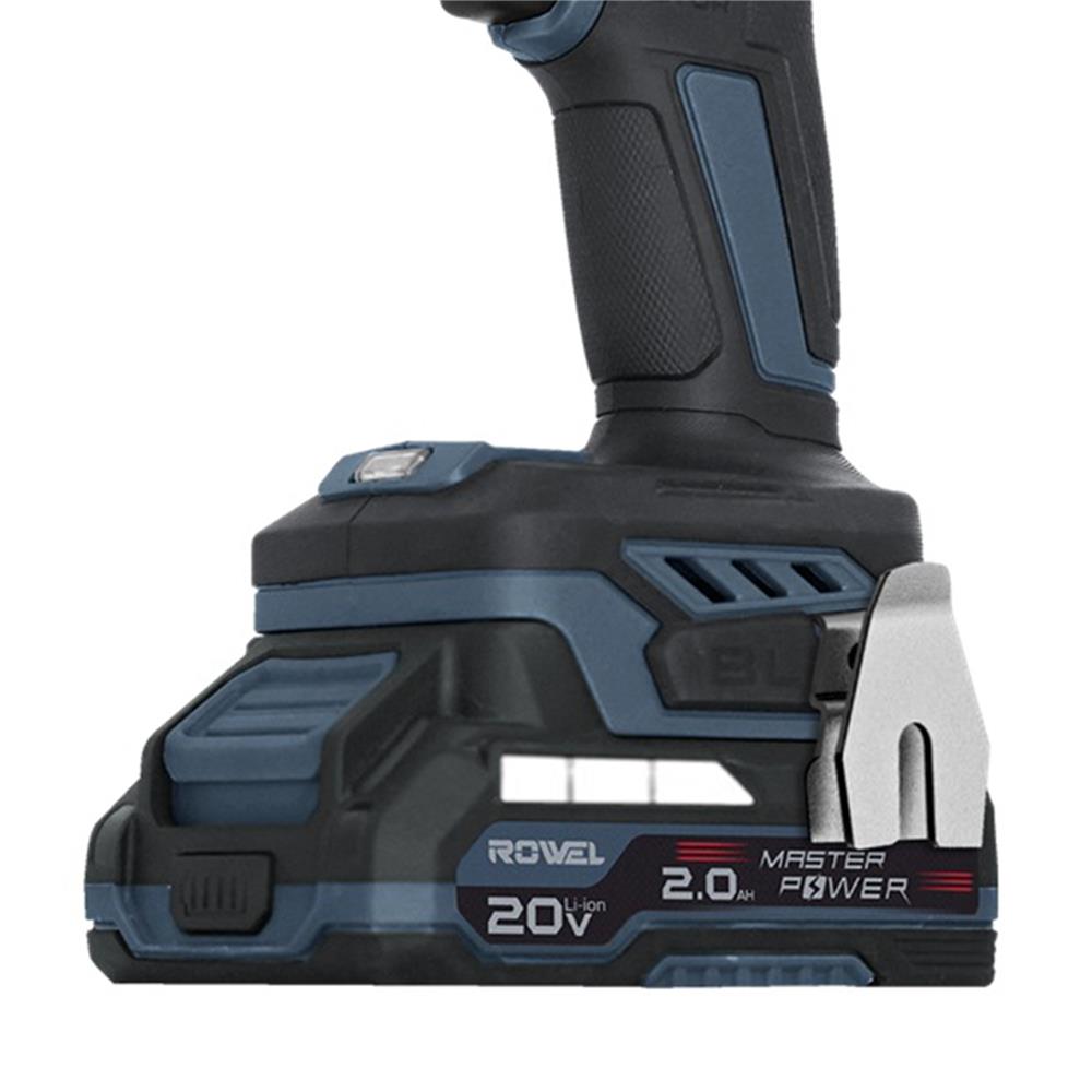 สว่านกระแทกไร้สาย (พร้อมแบตเตอรี่) ROWEL RW-PT-DBD500 20 โวลต์