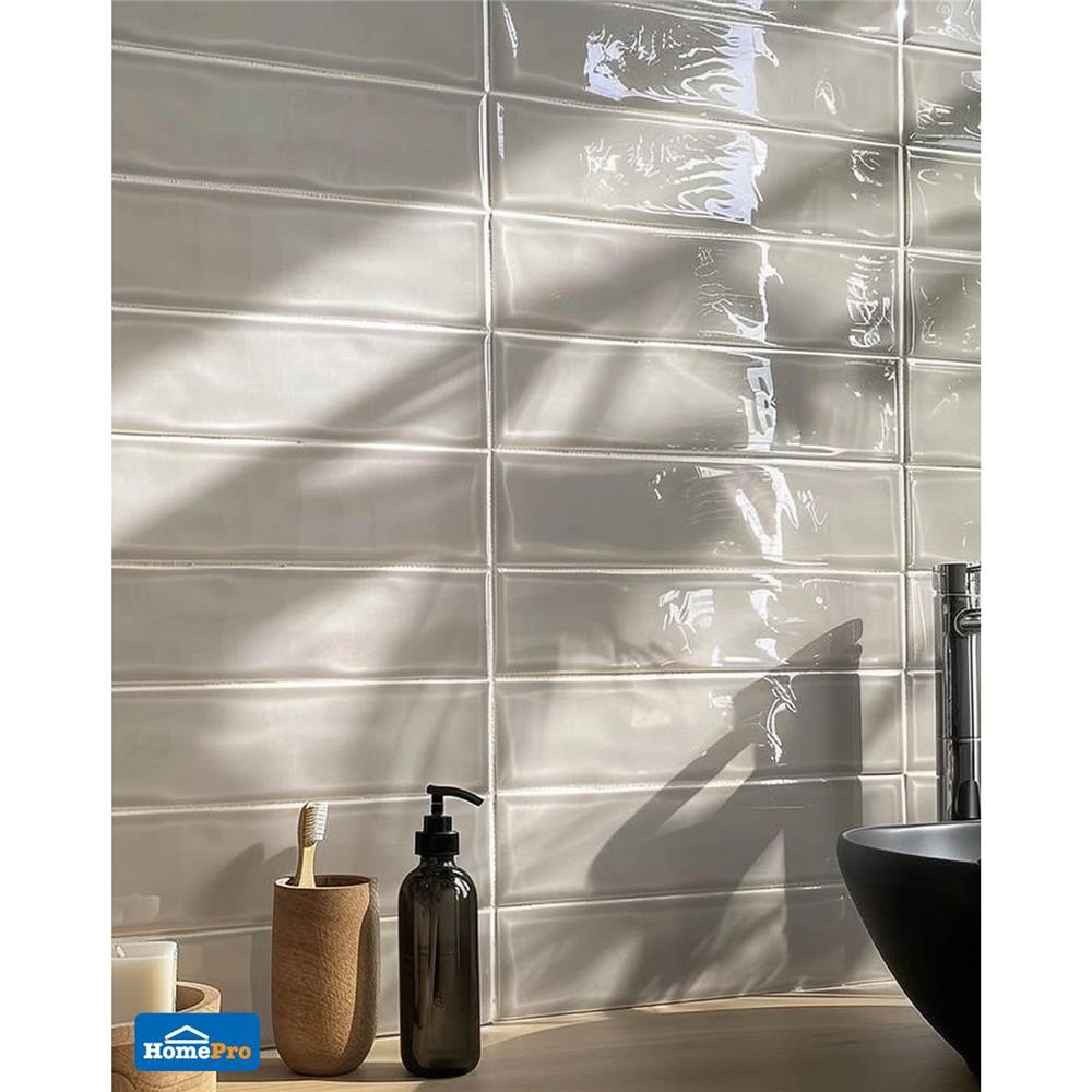 กระเบื้องผนัง 7.5x30 ซม. TARA ฮานา เทาอ่อน A 0.99 ตร.ม.