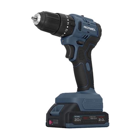 สว่านกระแทกไร้สาย (พร้อมแบตเตอรี่) ROWEL RW-PT-DBDC500 20 โวลต์_0