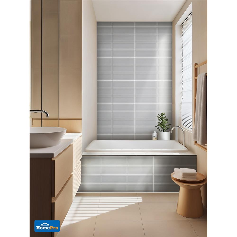 กระเบื้องผนัง 10x30 ซม. TARA เจสลีน เทา A 0.99 ตร.ม.