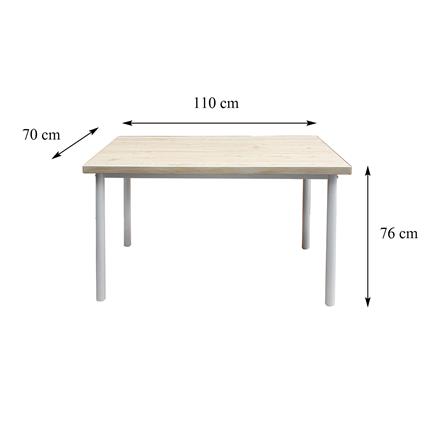ชุดโต๊ะอาหาร 4 ที่นั่ง FURDINI GENTO สีไลท์โอ๊ค/ขาว_7