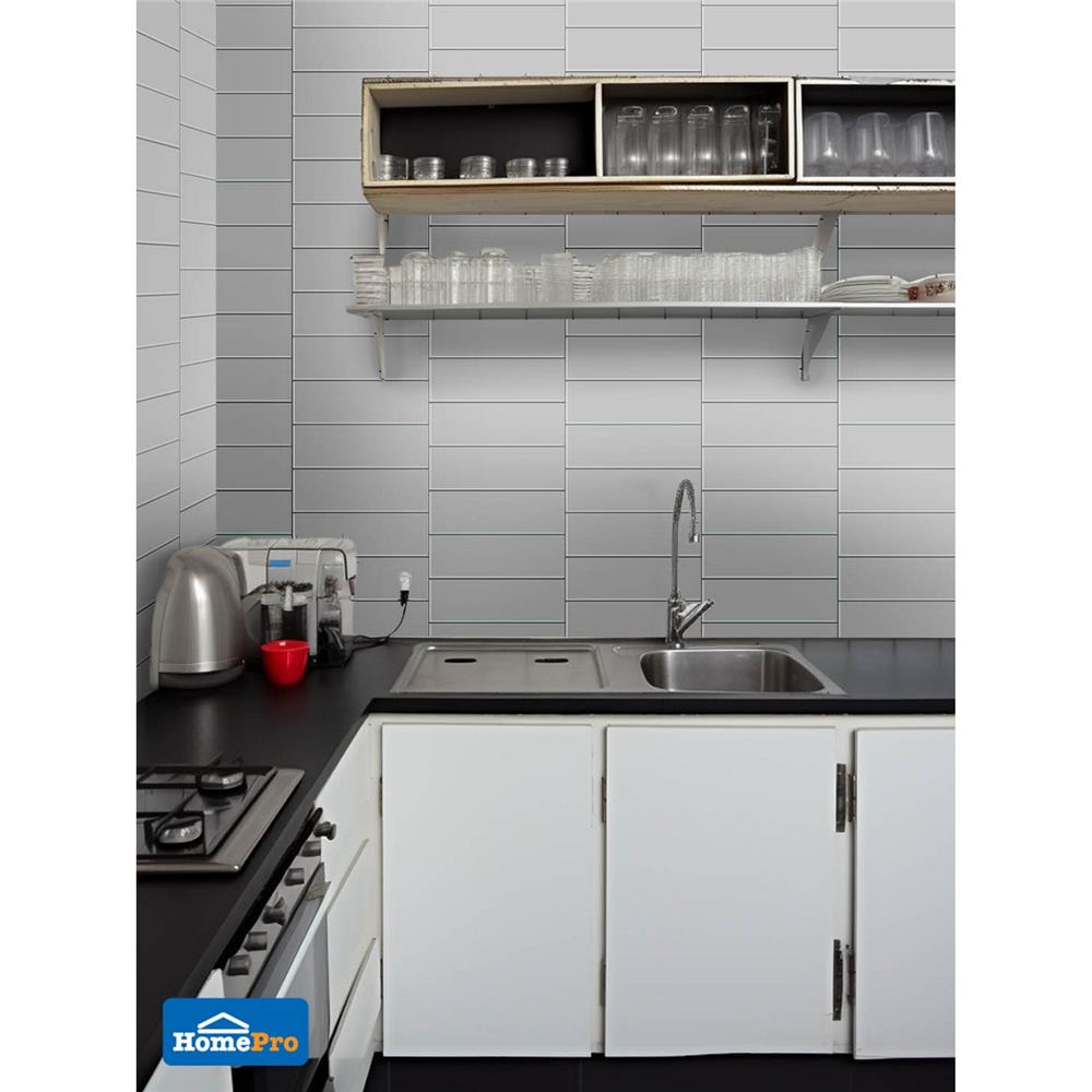 กระเบื้องผนัง 10x30 ซม. TARA กลอสซี่ เทาอ่อน A 0.99 ตร.ม.