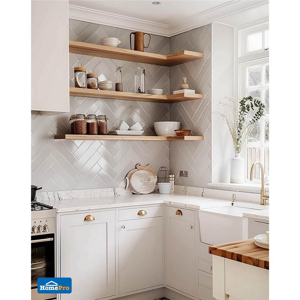 กระเบื้องผนัง 10x30 ซม. TARA กลอสซี่ เทาอ่อน A 0.99 ตร.ม.