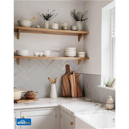 กระเบื้องผนัง 10x30 ซม. TARA กลอสซี่ เทาอ่อน A 0.99 ตร.ม._5