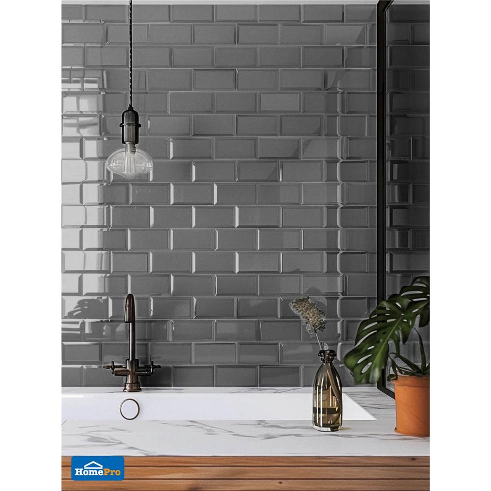 กระเบื้องผนัง 10x30 ซม. TARA เจสลีน เทาเข้ม A 0.99 ตร.ม.