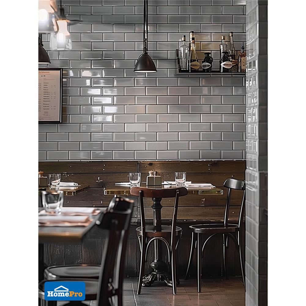 กระเบื้องผนัง 10x30 ซม. TARA เจสลีน เทาเข้ม A 0.99 ตร.ม.