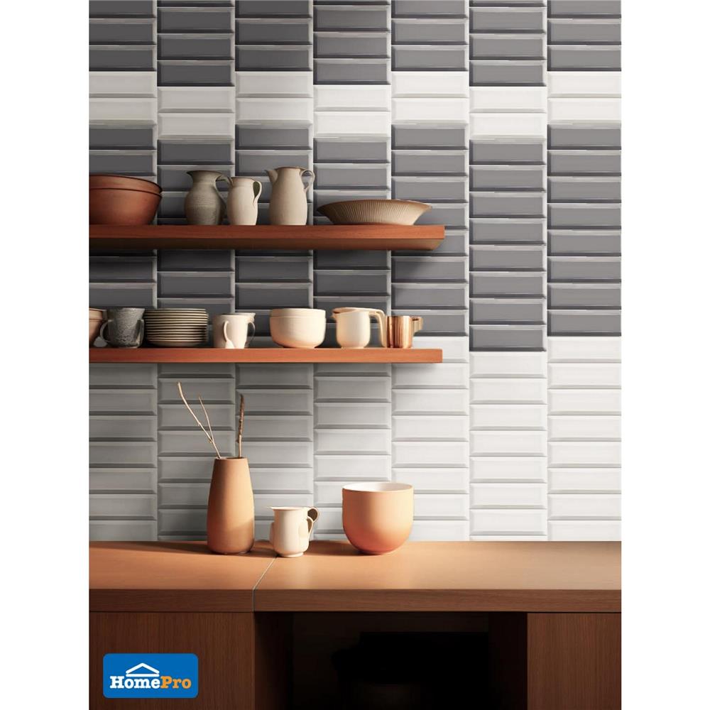 กระเบื้องผนัง 10x30 ซม. TARA เจสลีน เทาเข้ม A 0.99 ตร.ม.