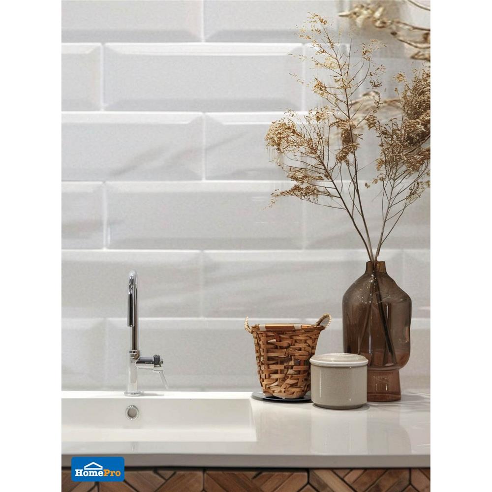 กระเบื้องผนัง 10x30 ซม. TARA เจสลีน ไวท์ A 0.99 ตร.ม.