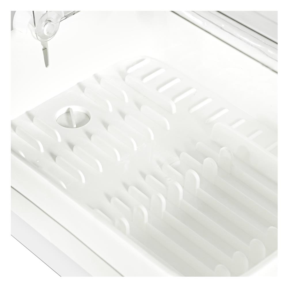 ชั้นคว่ำจานพลาสติกฝาครอบใส KECH IVORY