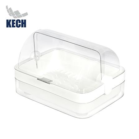 ชั้นคว่ำจานพลาสติกฝาครอบใส KECH IVORY_1