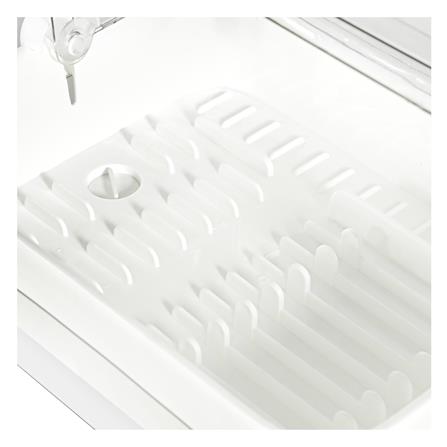 ชั้นคว่ำจานพลาสติกฝาครอบใส KECH IVORY_4