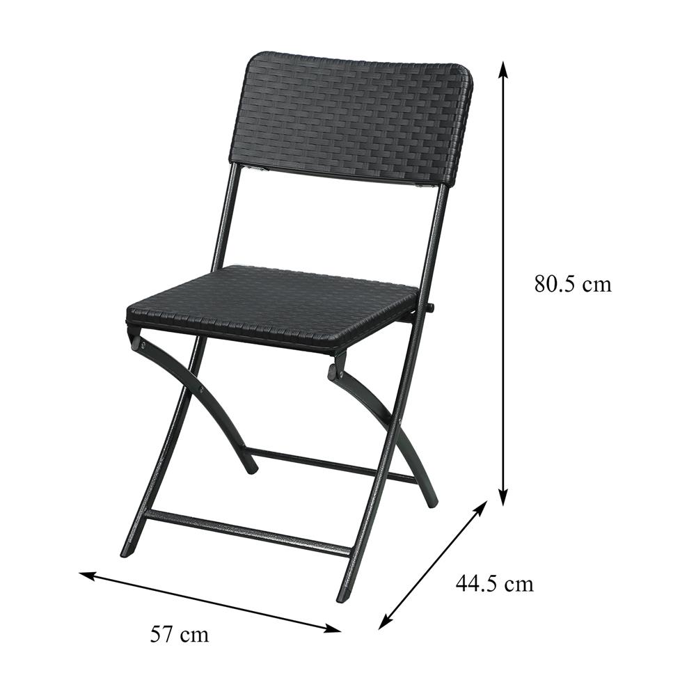 เก้าอี้พับ HDPE ME LIVING สีดำ