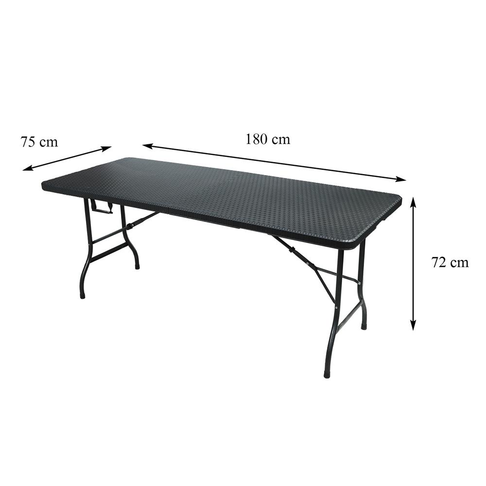 โต๊ะพับอเนกประสงค์ HDPE ME LIVING 180 ซม. สีดำ