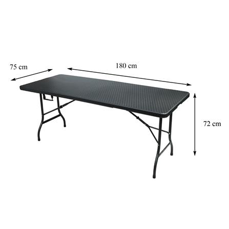 โต๊ะพับอเนกประสงค์ HDPE ME LIVING 180 ซม. สีดำ_8