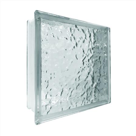 อิฐแก้ว 24x24x8 ซม. ช้างแก้ว แก้วประดับฟ้า สีใส_1