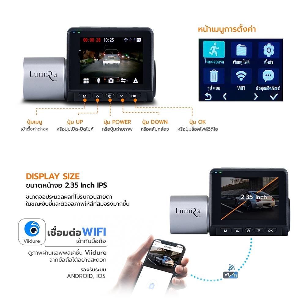 กล้องติดรถยนต์ LUMIRA LPRO-033