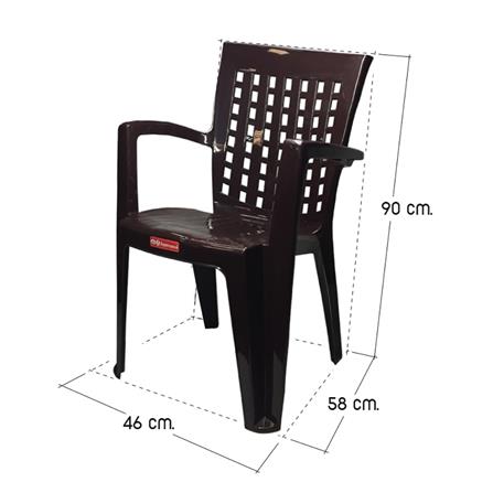 เก้าอี้พลาสติก SUPERWARE CH-67 สีน้ำตาล_3