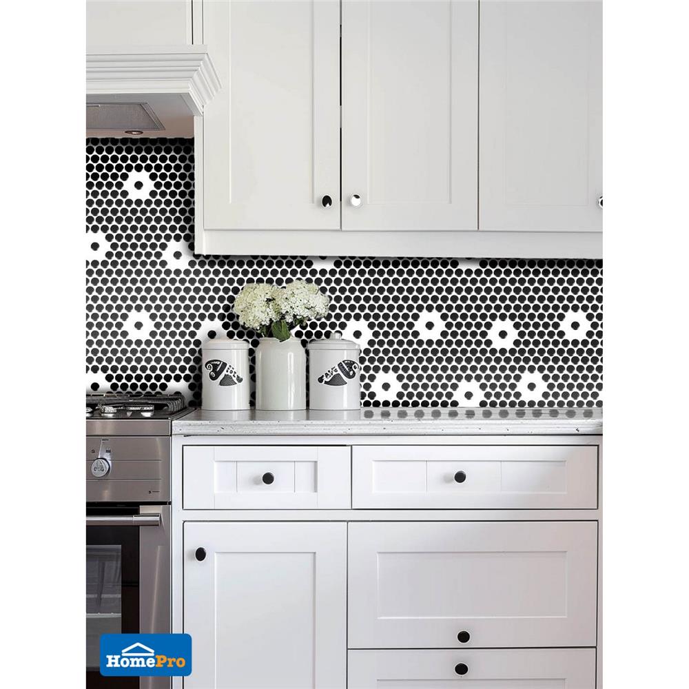 โมเสคพอร์ซเลน 30x30 ซม. GLASCERA ราวนด์ แพทเทิร์น 4 สีทูโทน