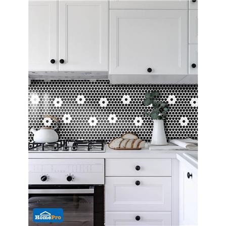 โมเสคพอร์ซเลน 30x30 ซม. GLASCERA ราวนด์ แพทเทิร์น 4 สีทูโทน_1