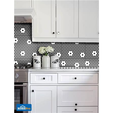 โมเสคพอร์ซเลน 30x30 ซม. GLASCERA ราวนด์ แพทเทิร์น 4 สีทูโทน_2