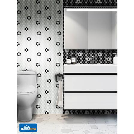 โมเสคพอร์ซเลน 30x30 ซม. GLASCERA ราวนด์ แพทเทิร์น 3 สีทูโทน_2