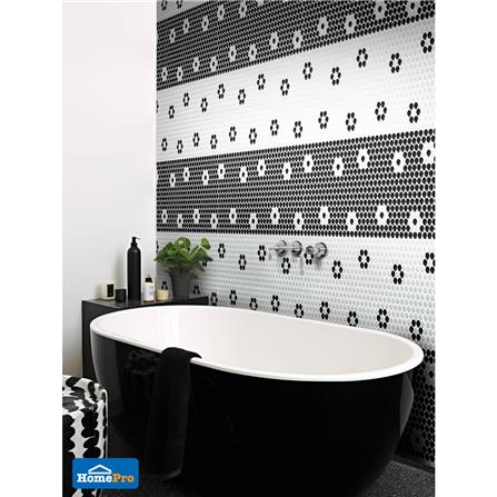 โมเสคพอร์ซเลน 30x30 ซม. GLASCERA ราวนด์ แพทเทิร์น 3 สีทูโทน_3