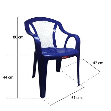 เก้าอี้พลาสติก SUPERWARE CH-52 สีขาว/น้ำเงิน_4