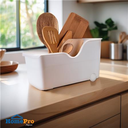 กล่องเก็บของในครัวมีล้อ KECH IVORY SIZE L สีขาว_6