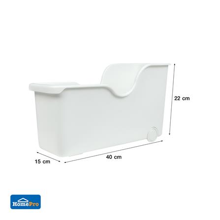 กล่องเก็บของในครัวมีล้อ KECH IVORY SIZE M สีขาว_7