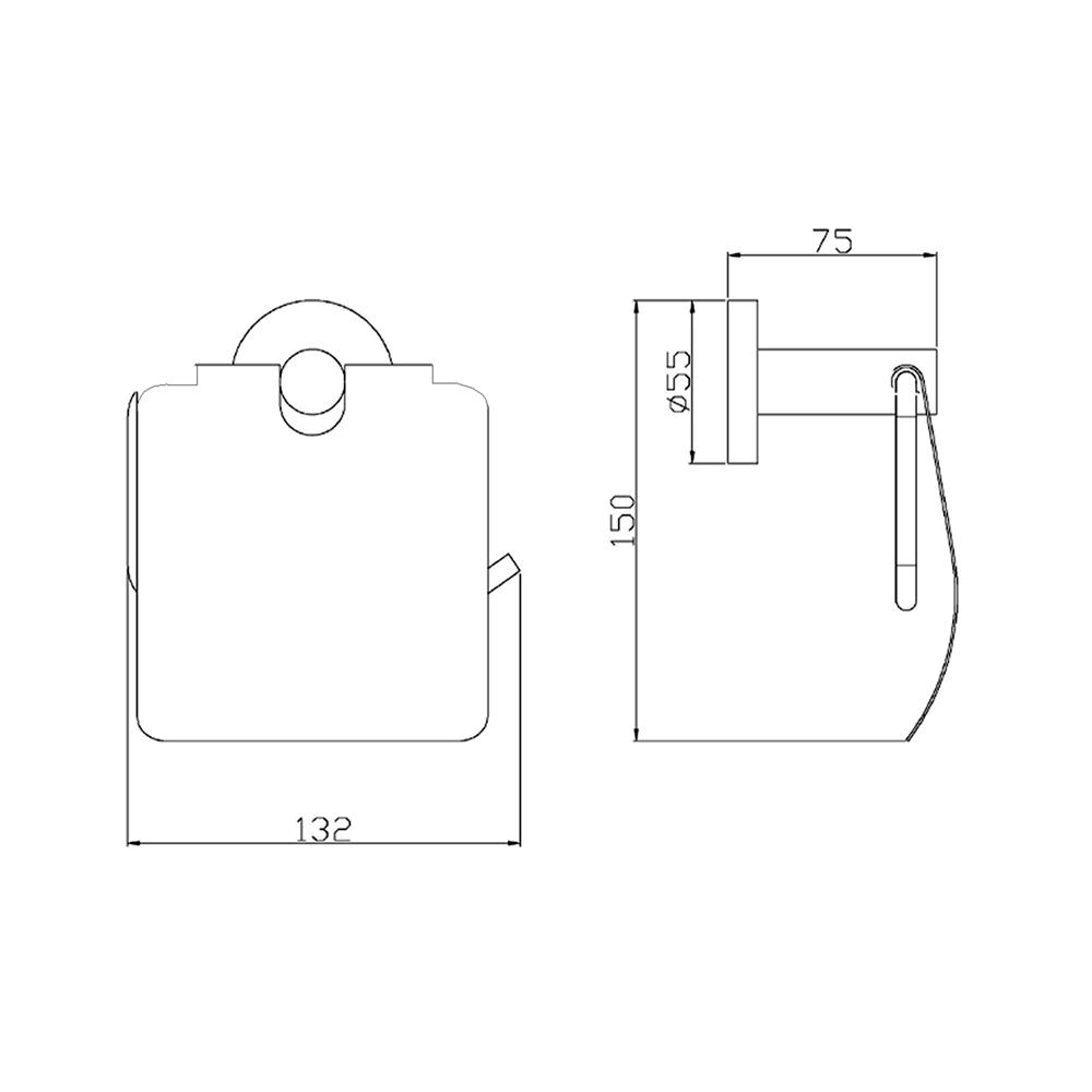 ที่ใส่กระดาษชำระ NOVABATH NVB-P004 สีโครม