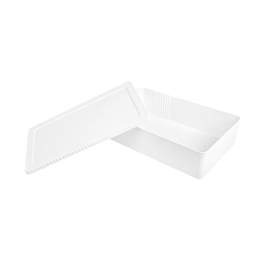 กล่องเก็บของมีฝา STACKO MILD 47.4x28.9x12.2 ซม. สีขาว