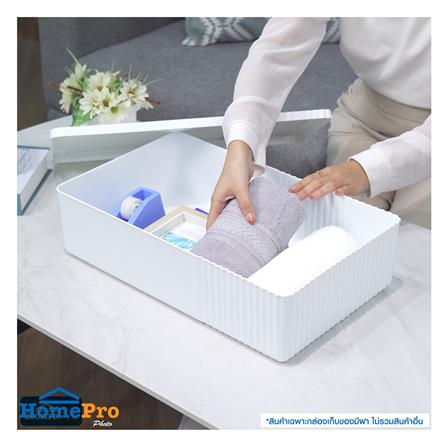 กล่องเก็บของมีฝา STACKO MILD 47.4x28.9x12.2 ซม. สีขาว_4