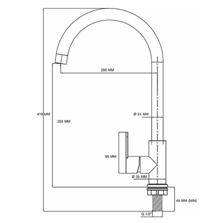 ก๊อกซิงค์เดี่ยวเคาน์เตอร์ MOYA SHT-028-SS_6