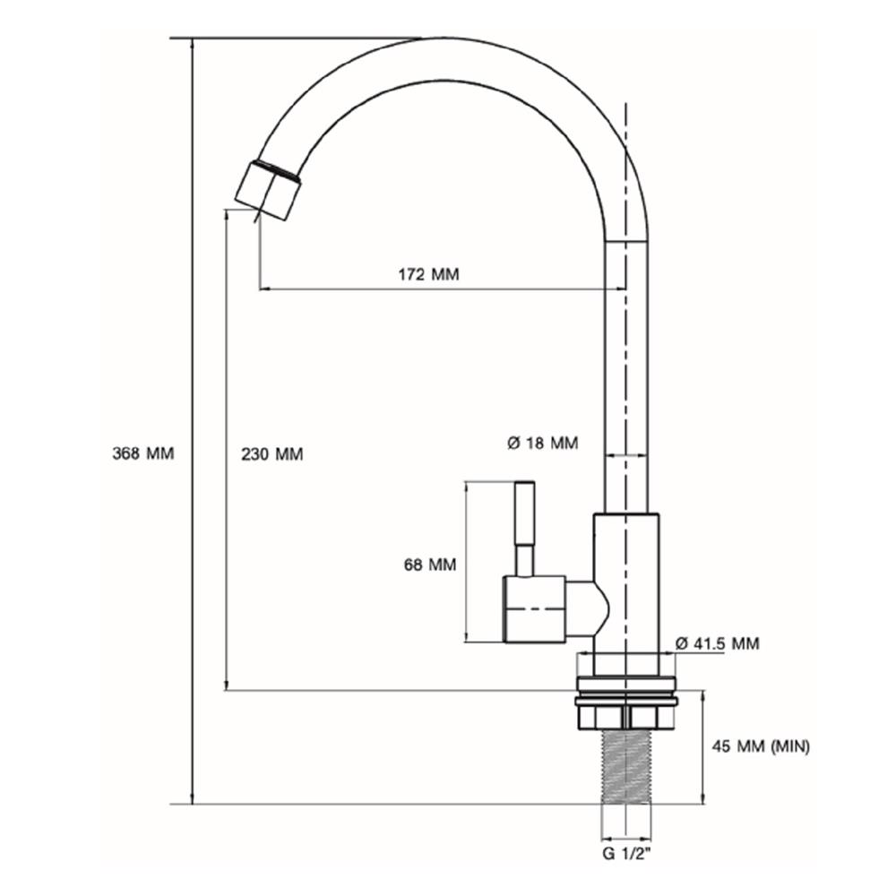 ก๊อกซิงค์เดี่ยวเคาน์เตอร์ MOYA 520-9A