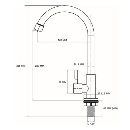 ก๊อกซิงค์เดี่ยวเคาน์เตอร์ MOYA 520-9A_7