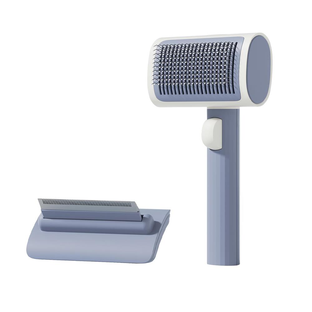 หวีแปรงขนสัตว์เลี้ยง 2-IN-1 VOOCOO สีฟ้า