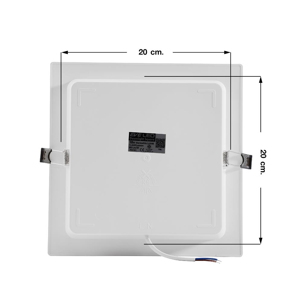 ดาวน์ไลท์ LED EVE 201200 7 นิ้ว 18 วัตต์ WARM WHITE สีขาว