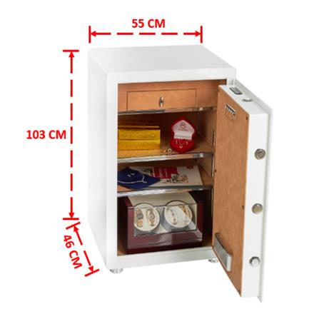 ตู้นิรภัย CRMCR BY MI PRO-100W สีขาว_4