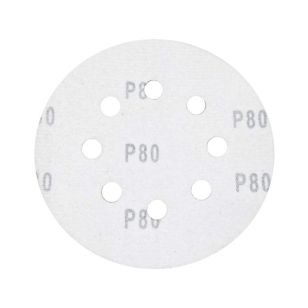 กระดาษทรายกลมสักหลาด เบอร์ 80 MATALL 5 นิ้ว 8 รู แพ็ก 5 ชิ้น